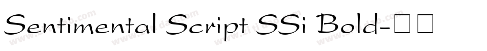 Sentimental Script SSi Bold字体转换